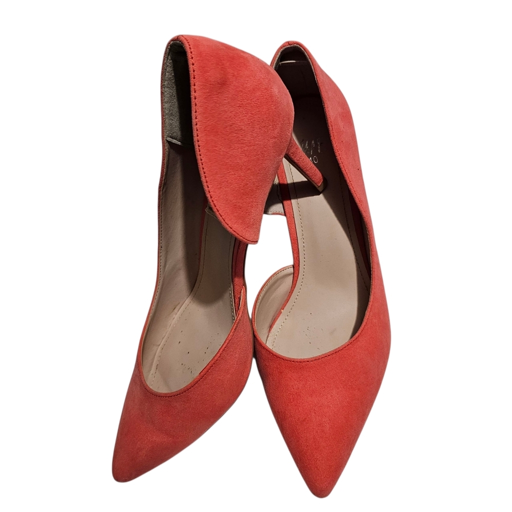 Coral Kitten Heels - Picture 3 of 4